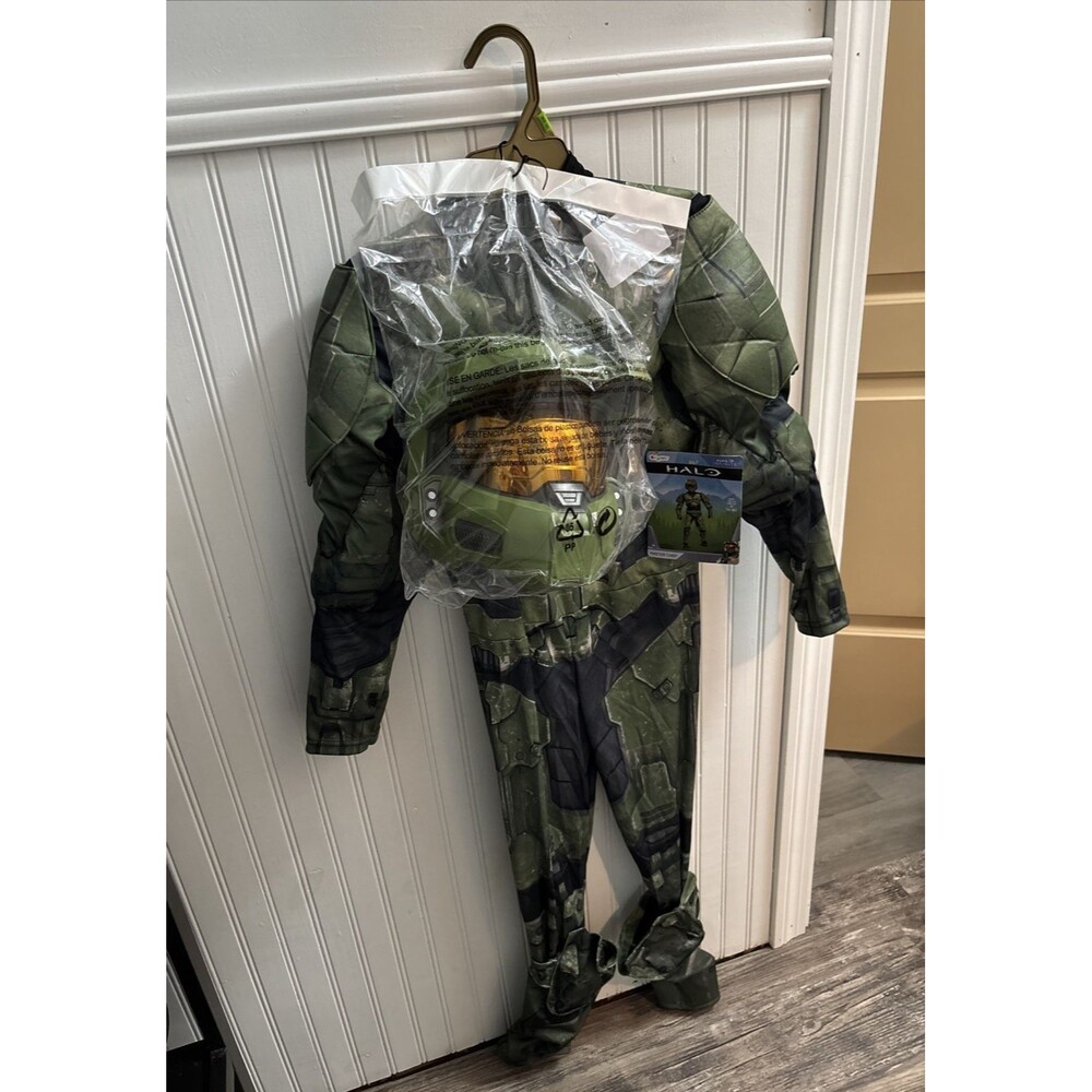 Disguise Halo Boy S 4-6 Infinite Master Chief Jumpsuit Costume w/Mask NWT Party